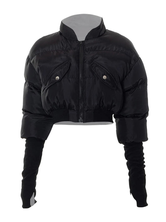 CROPPED MIDRIFF PUFFER JACKET