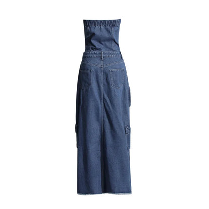 MULTI POCK DENIM DRESS