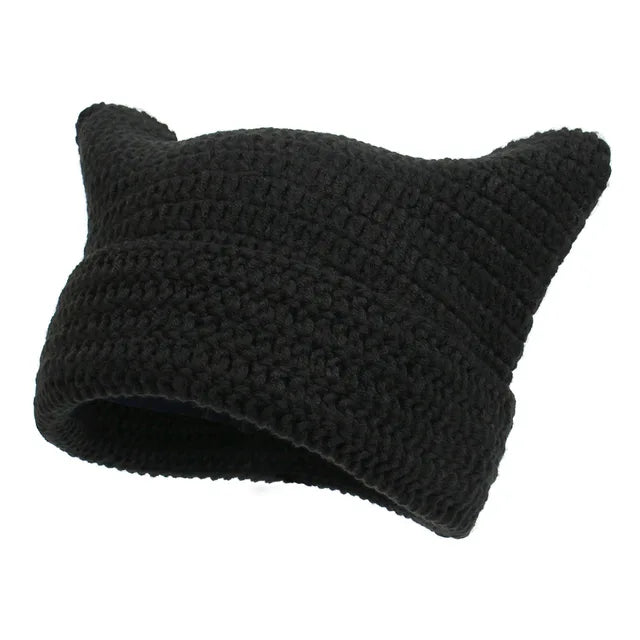 KNITTED HORN HAT