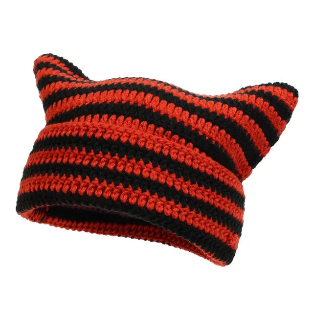 KNITTED HORN HAT