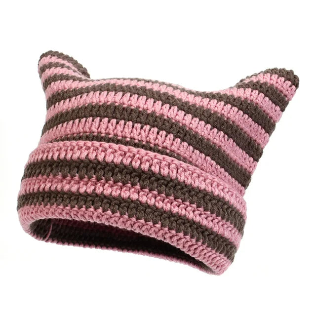 KNITTED HORN HAT