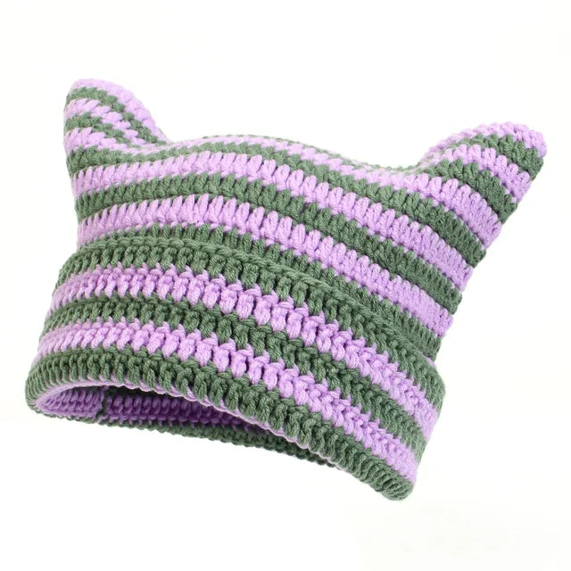 KNITTED HORN HAT