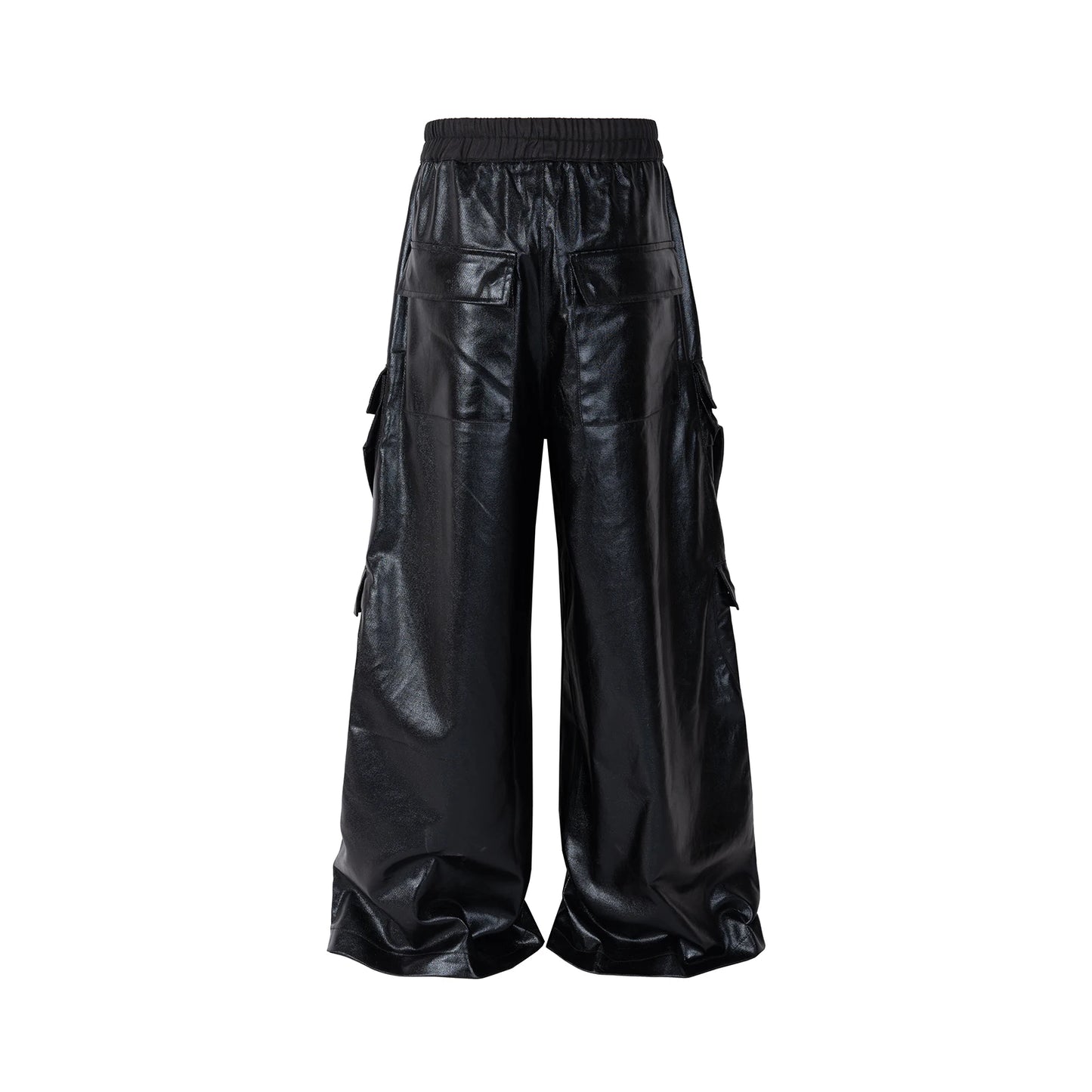 LEATHER FLARE PANTS