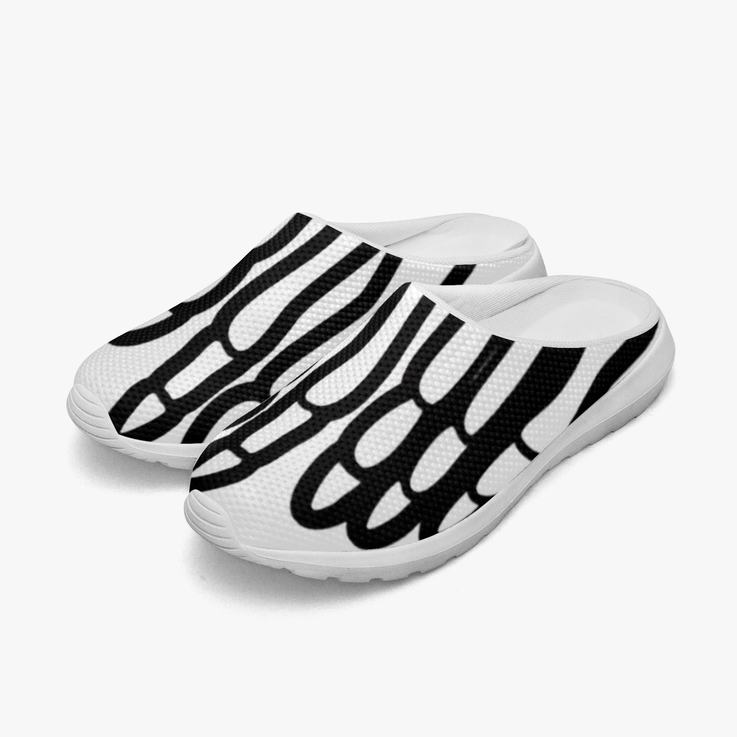 1 ONLY SKELETON MESH SLIPPERS