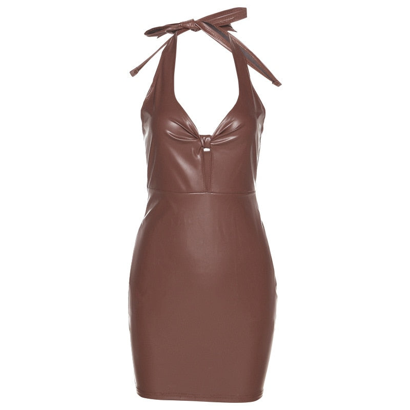 SLIM LEATHER DRESS